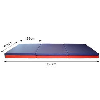 Skládací gymnastická žíněnka inSPORTline Pliago 195x90x5 cm - modrá