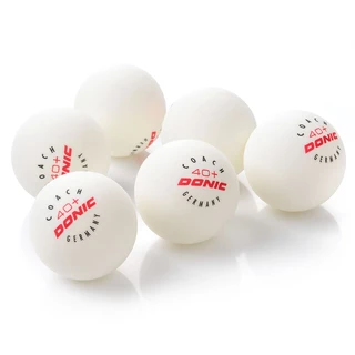 Table Tennis Balls Donic 40+ Coach White – 6 pieces