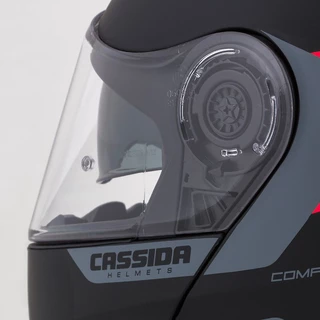 Motoros bukósisak Cassida Compress 2.0 Refraction - matt fekete/szürke/piros
