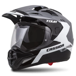 Cassida Tour 1.1 Spectre Motorradhelm - grau/weiss/schwarz - grau/weiss/schwarz