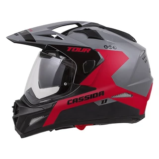 Cassida Tour 1.1 Spectre Motorradhelm - grau/weiss/schwarz