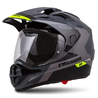 Motorcycle Helmet Cassida Tour 1.1 Spectre - Grey/Light Grey/Fluo Yellow/Black