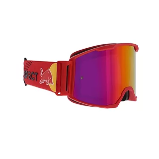 Motocross Goggles RedBull Spect Spect Strive, červené matné, plexi fialové zrcadlové