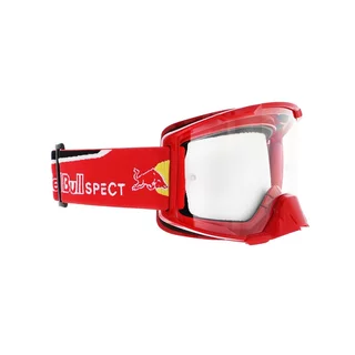 Motorkářské brýle RedBull Spect Strive, červené matné, plexi čiré