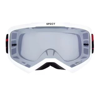 Motokrosové okuliare RedBull Spect Evan, biele, plexi dymové/strieborné