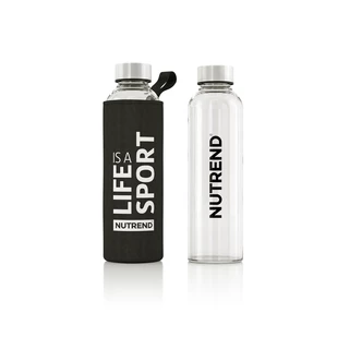 Skleněná láhev s termo obalem Nutrend Active Lifestyle 500 ml - černá