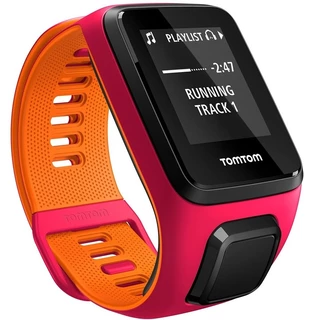 TomTom Sporttester Runner 3 Cardio + Music - schwarz-grün - rosa-orange