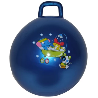 Detská skákacia lopta inSPORTline s držadlom - modrá