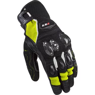 Men’s Motorcycle Gloves LS2 Spark 2 Air Black H-V Yellow - Black/Fluo Yellow