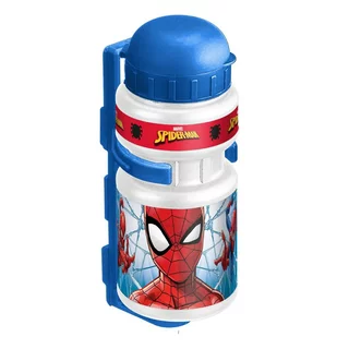 Gyermek palackok Spiderman Műanyag kerékpáros kulacs tartóval Spiderman 0,350 l