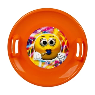 Tanier na sneh STT - oranžová monster - oranžová emoji girl