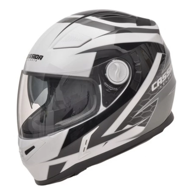 Motorradhelm Cassida Evo - schwarz-weiß