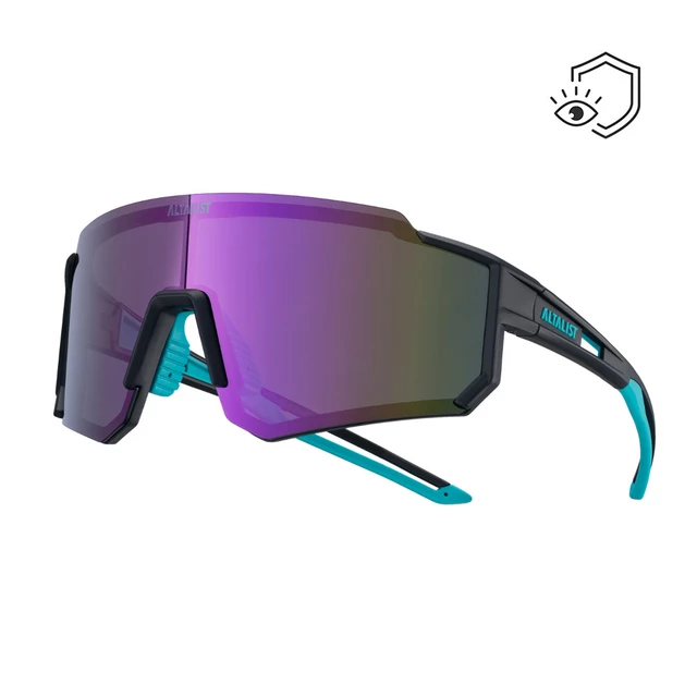 Sports Sunglasses Altalist Legacy 2 - Dark Blue/Pink Lenses - Black with Violet lenses