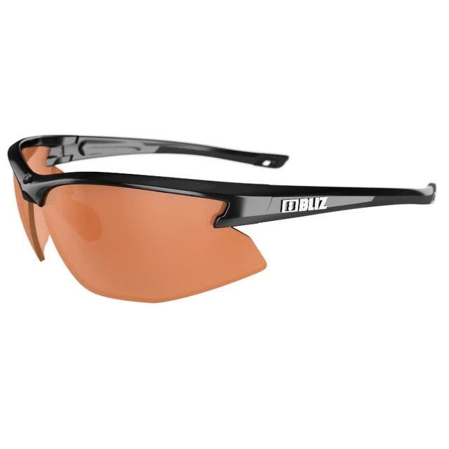 Sportowe okulary przeciwsłoneczne Bliz Motion - Czarne z pomarańczowymi szkłami