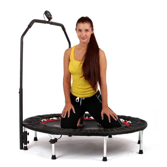 Trampolina fitness z poręczą  inSPORTline PROFI Digital 100 cm