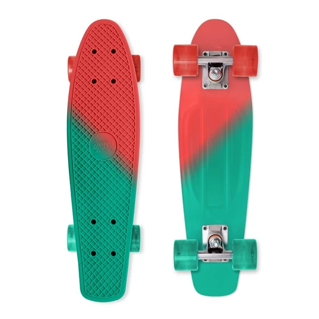 Deskorolka typu fiszka marki Street Surfing Beach Board - Color Vision, czerwono-zielony