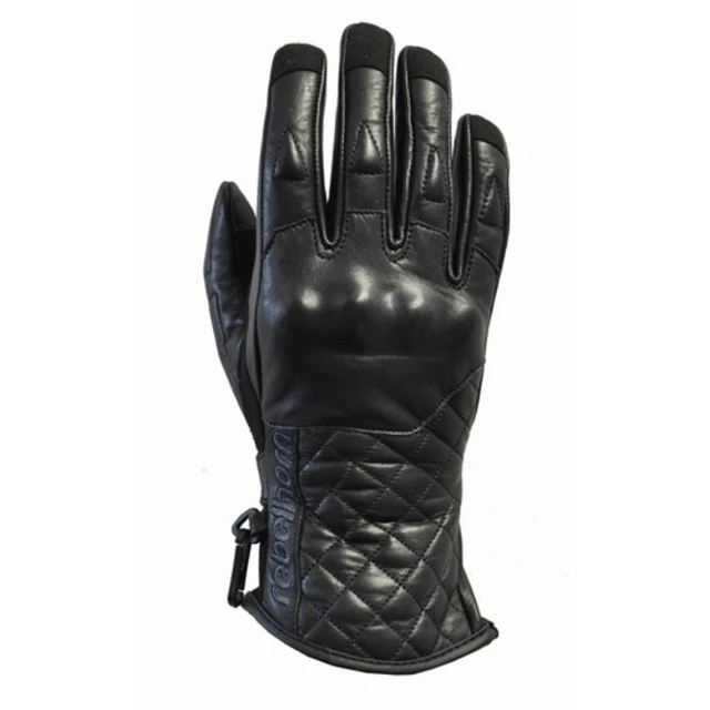 Women's Moto Gloves Rebelhorn Opium Retro - Black