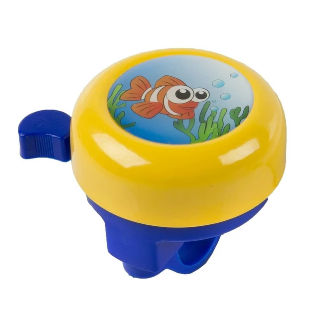 Dětský zvonek M-Wave 3D - Žlutá s rybkou