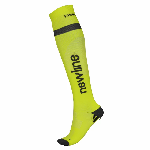 Compression Running Socks Newline - White - Neon