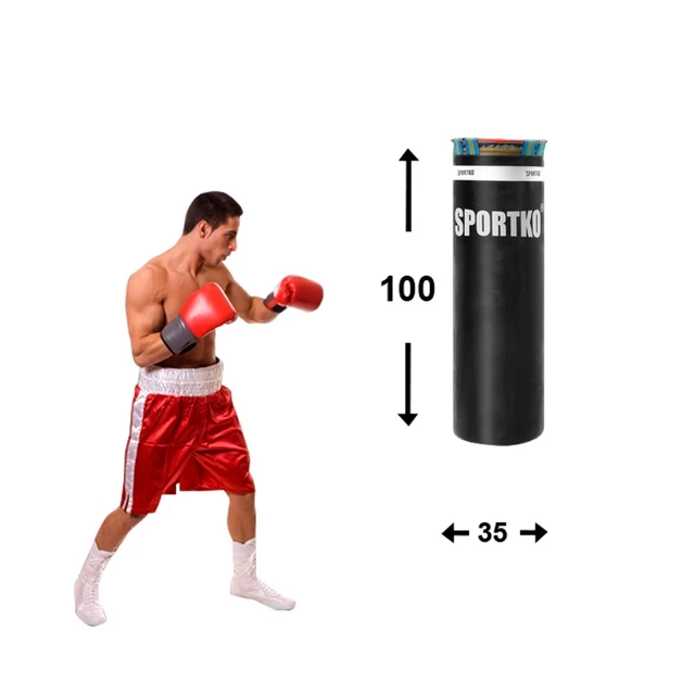 Worek bokserski SportKO Elite MP2 35x100cm / 20kg - Czerwony