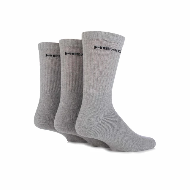 Ponožky Head Crew UNISEX - 3 páry - šedo-čierna