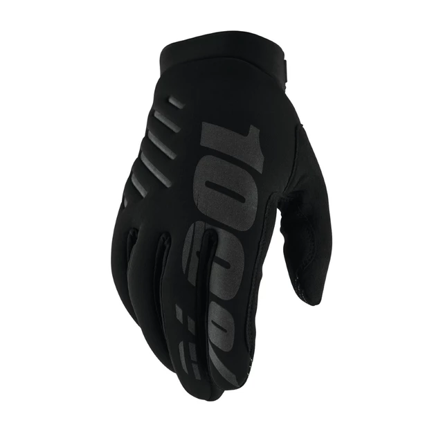 Children’s Motocross Gloves 100% Brisker Youth Black - Black - Black