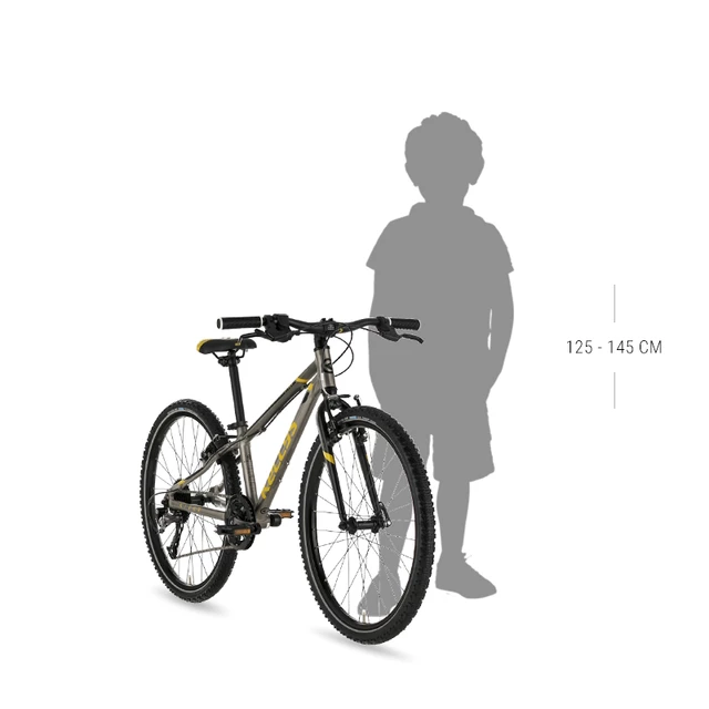 Junior kerékpár KELLYS KITER 50 24" - modell 2022 - Neon Sárga