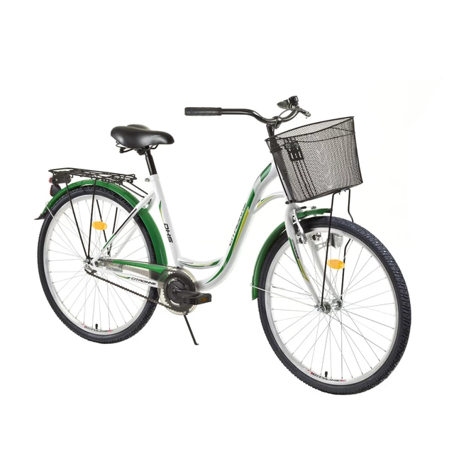 Urban bike DHS Citadinne 2632 26" - model 2015 - White-Green