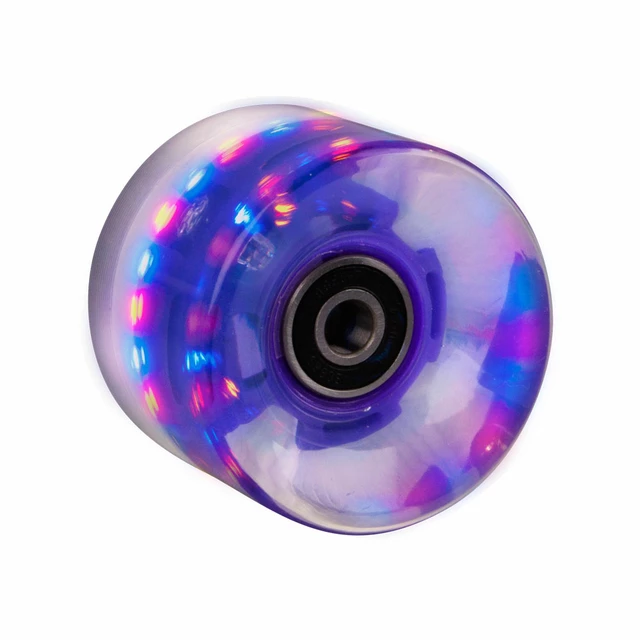 Svítící kolečko na penny board 60*45 mm vč. ložisek ABEC 7 - fialová - tmavě fialová