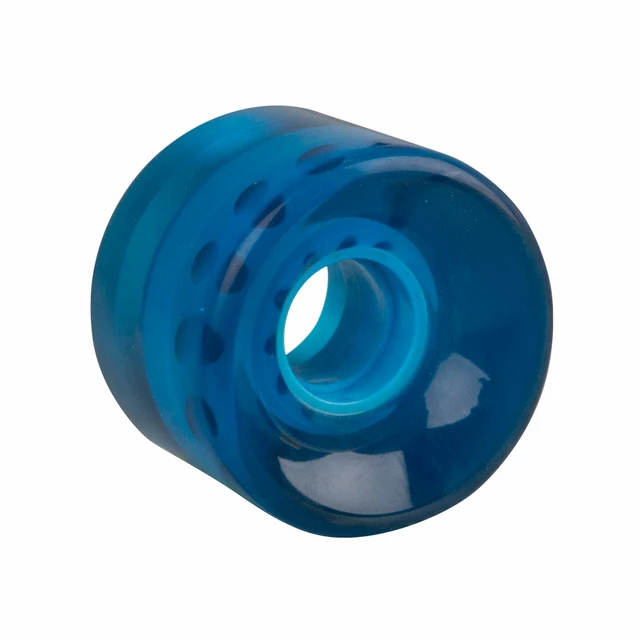 Átlátszó műanyag gördeszka kerék 60*45 mm - fehér - kék