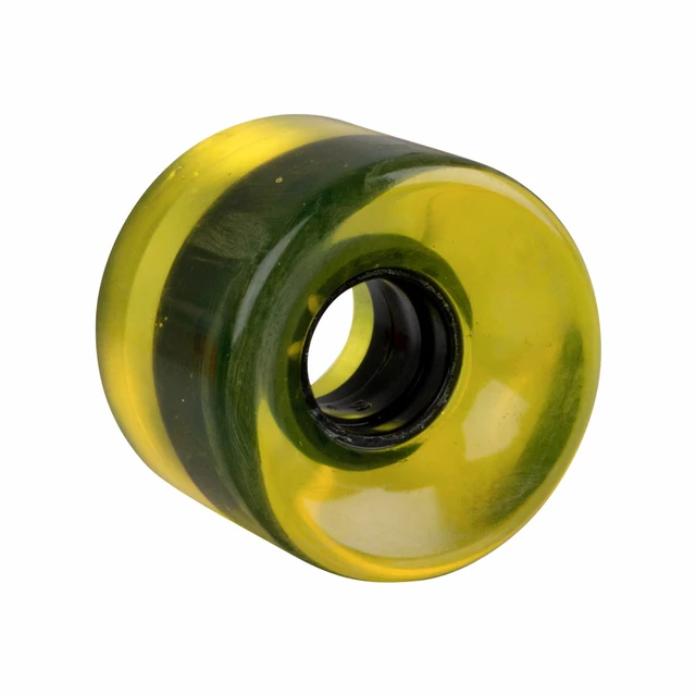 Priehľadné koliesko na pennyboard 60*45 mm - zelená - žltá