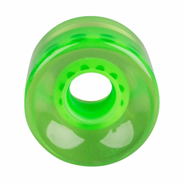 Átlátszó műanyag gördeszka kerék 60*45 mm - zöld