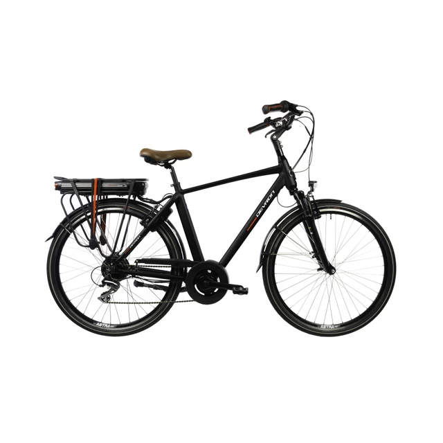 Miejski rower elektryczny Devron 28221 28" - 7.0 - Brązowy - Czarny