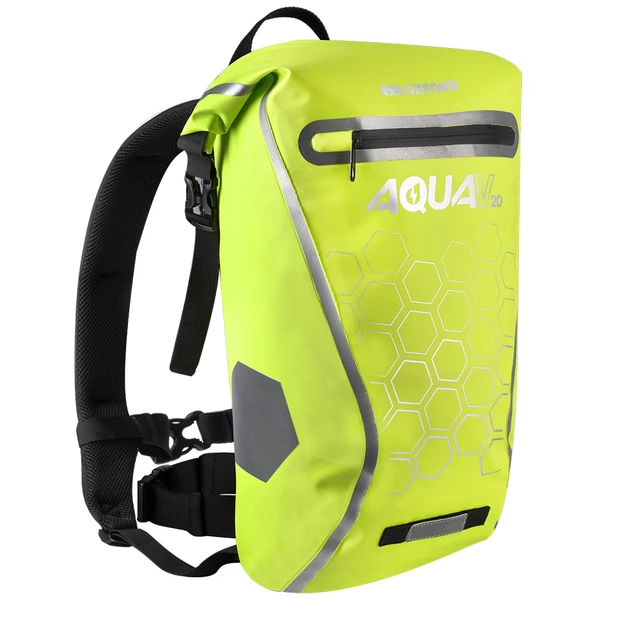 Vízhatlan hátizsák Oxford Aqua V20 Backpack 20l - fekete - fluo sárga