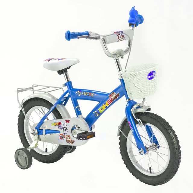 Detský bicykel DHS Lucky 1401 - modrá