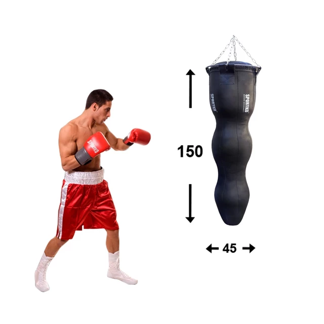 MMA Punching Bag SportKO Silhouette MSP 45x150cm - Black