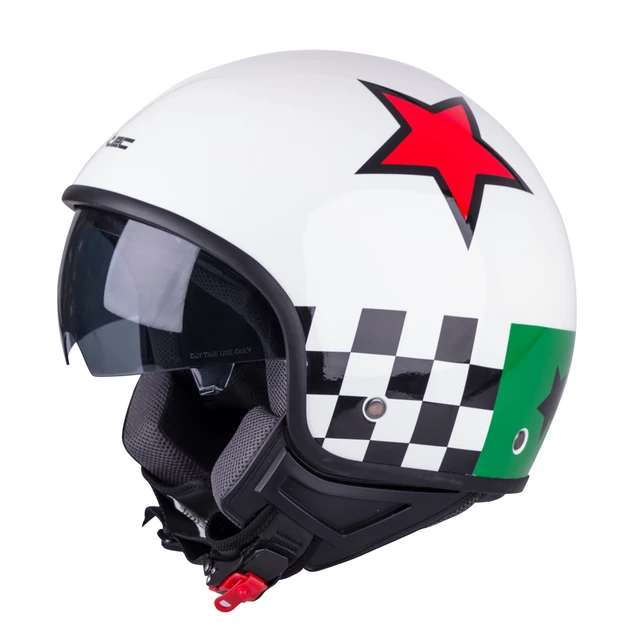 W-TEC FS-710G Roller Helm - weiß mit Grafik