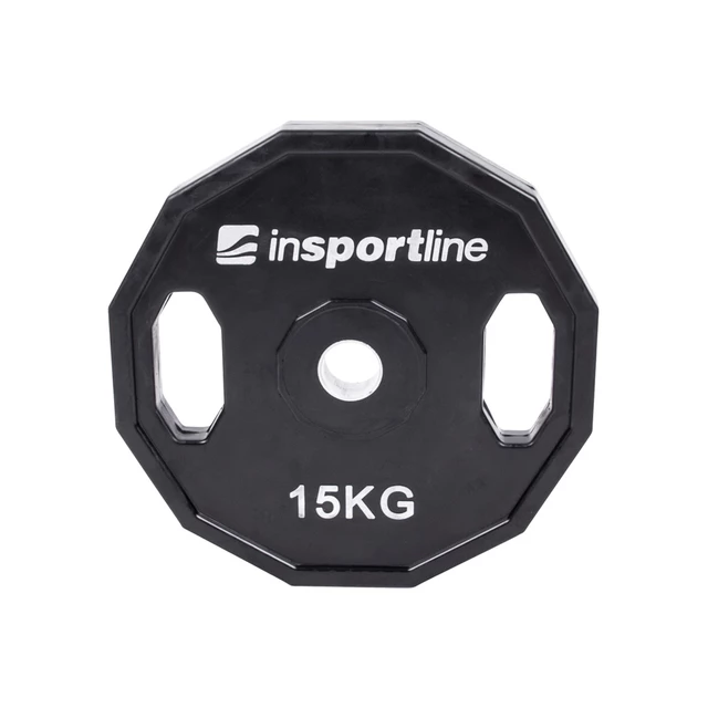 Rubber Coated Weight Plate inSPORTline Ruberton 15kg 30 mm