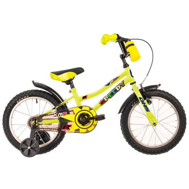 Detský bicykel DHS Speedy 1601 16" 7.0 - Green / Yellow - Green / Yellow