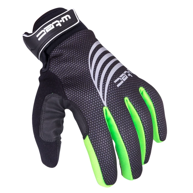 Rękawice sportowe zimowe W-TEC Grutch AMC-1040-17 - Czarno-zielony - Czarno-zielony