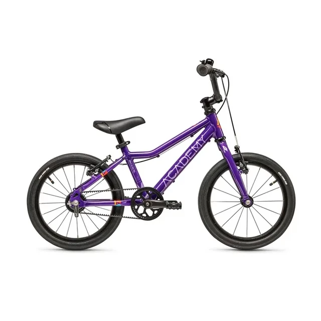 Detský bicykel Academy Grade 3 Belt 16" - žltá - fialová