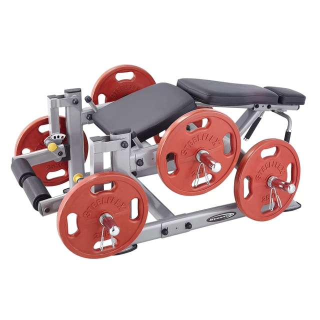 Maszyna na mięśnie nóg - Steelflex PlateLoad Line PLLC - Czarno-czerwony - Szary