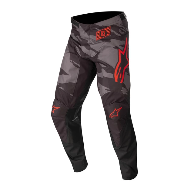 Motokrosové kalhoty Alpinestars Racer Tactical černá/šedá maskáčová/červená fluo - černá/šedá maskáčová/červená fluo