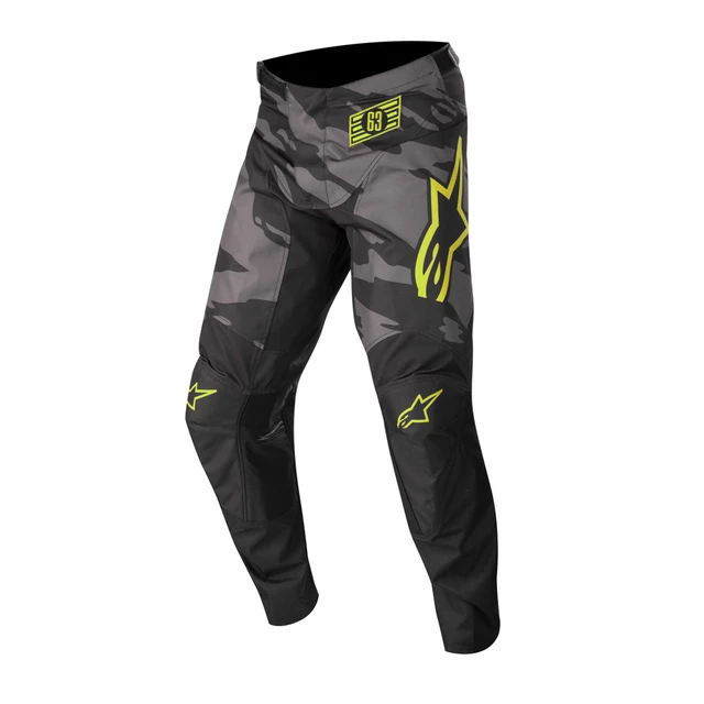 Motokrosové nohavice Alpinestars Racer Tactical čierná/šedá maskáčová/žltá  fluo - inSPORTline