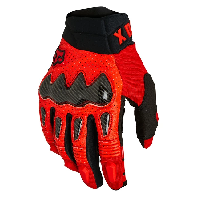 Motokrosové rukavice FOX Bomber Ce Fluo Red MX22 - fluo červená