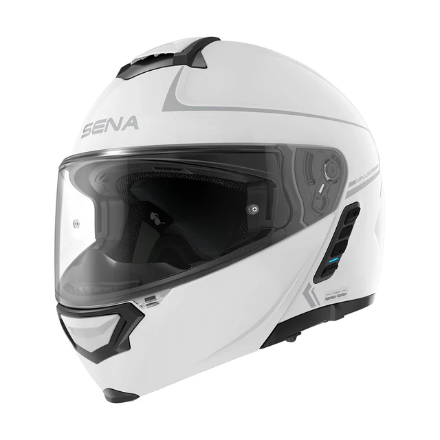 Motorcycle Helmet SENA Impulse w/ Integrated Mesh Headset Glossy White - Glossy White