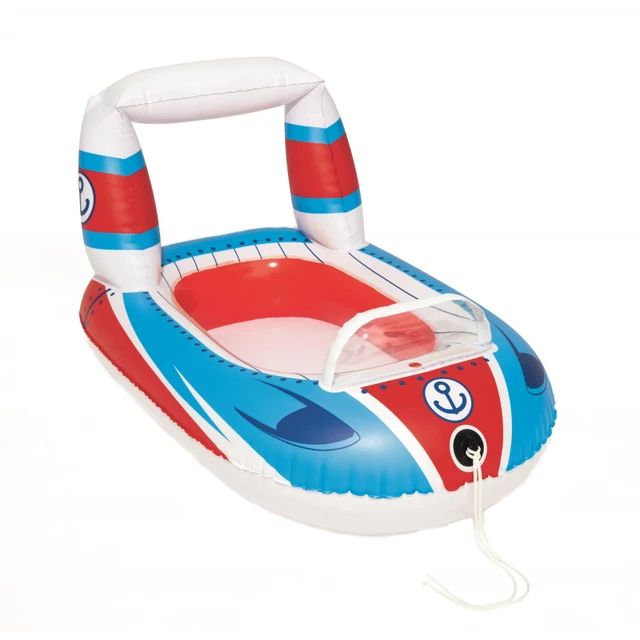 Children’s Inflatable Spaceship Ride-On Bestway Baby Boat - Blue-Red - Blue-Red