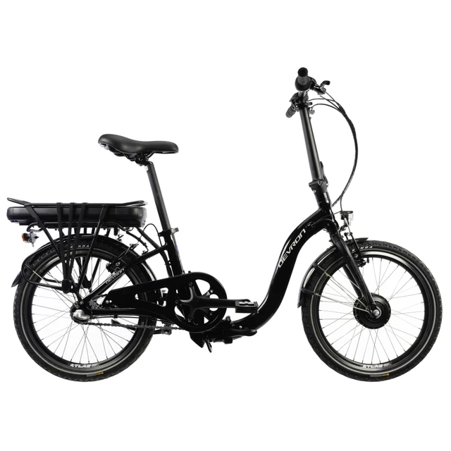 Összecsukható elektromos kerékpár Devron 20122 20" - Fekete Fényes