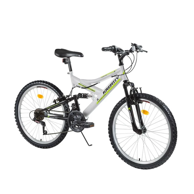 Rower dla dzieci z pełnym zawieszeniem Kreativ 2441 24" - model 2016 - Biały