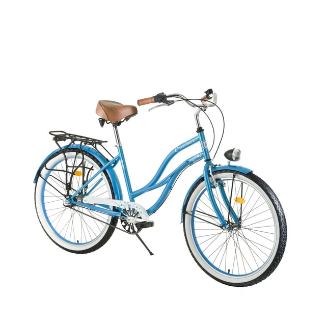 Damski rower miejski DHS Cruiser 2696 26" - model 2016 - Biało-niebieski